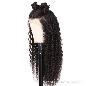 100% Natural Virgin Curly Brazilian Hair Lace Front Wig Cheap Water Deep Wave Wig Human Hair Full Lace Wigs For Black Women